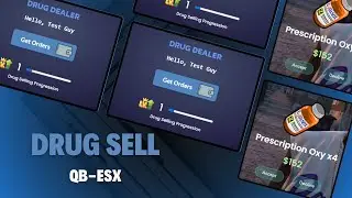 Fivem Drug Sell Script | UI + Level Based | QB - ESX | Code Studio
