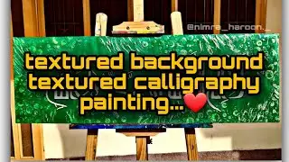 How to create texture on canvas| Texture art | texture calligraphy
