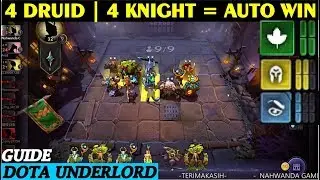 Dota Underlords Strategy | Druid and Knight Is Really Powerfull