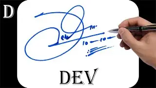 Dev name signature design - D signature style - How to signature your name