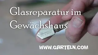 Reparatur im Gewächshaus - Glasplatten schneiden