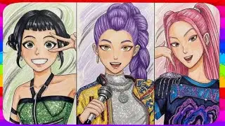KPop Demon Hunters Drawing & Coloring New Pages 🥳💖