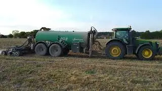 Agroslužby.eu 2K24 Zapravovanie hnojovice John Deere 8320R+Samson PG II+Strip Till Volmer, Tatra
