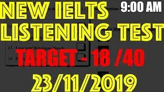 IELTS LISTENING PRACTICE TEST 2019 WITH ANSWERS - 3 || 23.11.2019