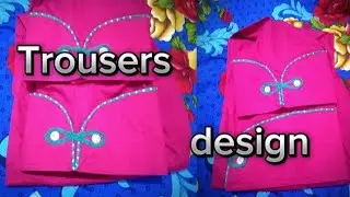 💥Trouser poncha design/piping buttons capri design/make by cloth design 😍💯