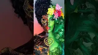 Tefiti vs Teka transformation! #tefiti #teka #moanamakeup #transformation #halfandhalf