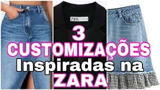 Versões rápidas / 3 customizações inspiradas na ZARA / 2 saias de calças jeans/ colete Zara /