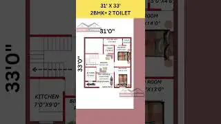 31 x 33 house plan design
