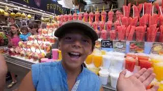 La Rambla Big food market Barcelona Spain Walking Tour