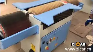 Manual Brush Sanding Machine SD120A working process display for furniture