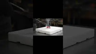 Hot Metal Balls Melt Through Styrofoam in Satisfying ASMR Close-Up #ASMR #Satisfying #HotVsCold