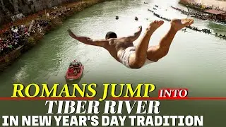 WATCH LIVE: Italians dive into Tiber River as part of traditional New Year celebrations in Rome