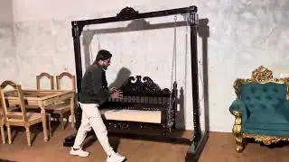 Aaj Aapke Liye Leke Aaye Hain &ndash; Premium Wooden Jhula | Dirtic Art Saharanpur | Handcrafted Swing
