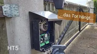 Hoftor bauen 5 | Torbeschl&auml;ge | Torfl&uuml;gel anh&auml;ngen | Fl&uuml;geltorantriebe | Elektrik Hofleuchten