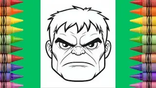 How to Color Hulk Face | Coloring with Markers | Color Along with Happy Coloring World