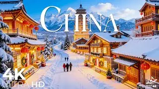 Зима в Китае 4K | Заснеженные деревни и древние храмы