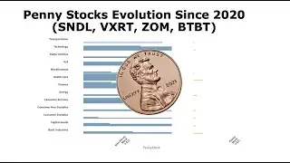 Penny stock (SNDL, VXRT, ZOM, CODX, etc) market price evolution since 2020 with top winner/loser