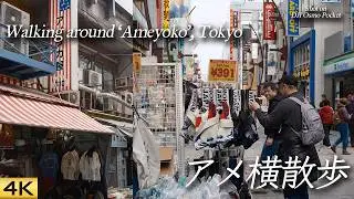 【東京散歩】上野アメ横を東京散歩 Walk around Ameyoko,Tokyo【4K/ OsmoPocket】