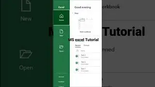 MS Excel Tutorial Part -1