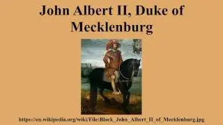 John Albert II, Duke of Mecklenburg