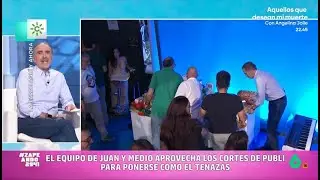 Juan y Medio, 'indignado' con su equipo por 'asaltar' la mesa de la merienda - Zapeando