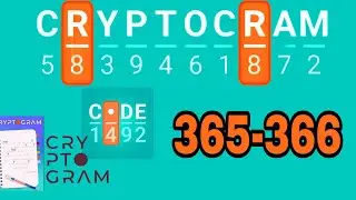 CRYPTOGRAM Word Logic Puzzles level 365 366