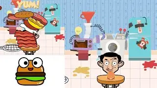 Mr Bean - Sandwich Stack - Walkthrough  - Help Mr Bean Stack a Sandwich (IOS)