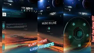skyblue klwp best free theme || 2022 free download || nova launcher