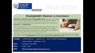 #GoDigitalWC Webinar on eCommerce - 7 May 2020