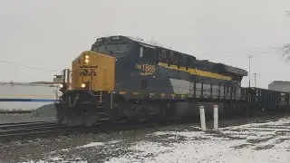 CSX M331 with CSX 1869 (C&O Heritage Unit) leading and a Rear DPU.