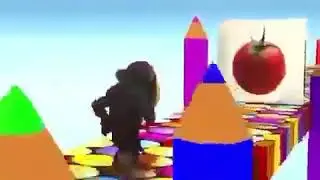 monke dies running into a brick wall with tomato painted on