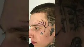 tattoo  face in  process ( Ritual Dot tattoos) dotwork Poland Polska