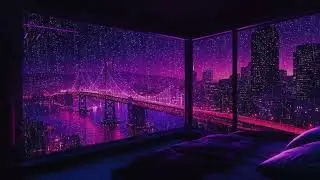Relaxing City Rain Playlist 🌙 Gentle Night Rain Sounds for Sleep & Meditation