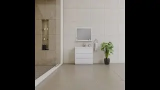 Alya Bath - Paterno 36 Inch Bathroom Vanity in White
