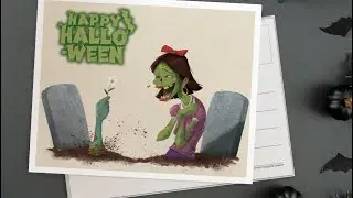 How i draw a funny postcard