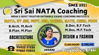 2025 JANANI.S NIFT BENGALURU M.DES, Feedback about Sri Sai NATA Coaching. BENGALURU | ERODE, KA \ TN