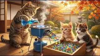 The Magic Cat & The Marble Factory! 🐱✨ (Cutest Kitten Reaction)