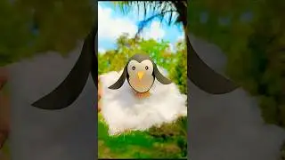 Diy penguin making with egg shell🐧 #shortvideo #diy #penguin #youtubeshorts #shorts #viralvideo #art