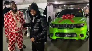Пух Шисти потерял дар речи после того, как Gucci Mane подарил ему Slime Trackhawk с кастомными ди...
