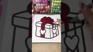 Cozy Coloring This Beautiful😍✨ Gift 🎁 box #shorts
