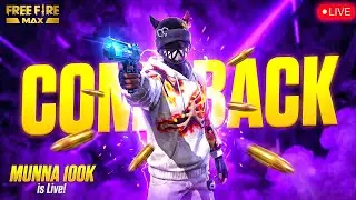 COME BACK IN FREE FIRE 🔥👑 No Mercy Gameplay 🎯Free Fire Live🤯#freefiremax  #live #munna100k #freefire