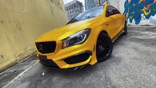 Mercedes Benz CLA Full Wrap Hornet Yellow