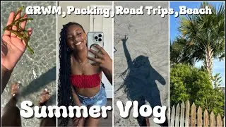 ￼SUMMER VLOG | doing lashes maintenance, road trip, packing, Beach Trip!!
