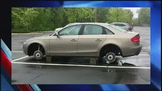 Police searching for suspects in wheel theft
