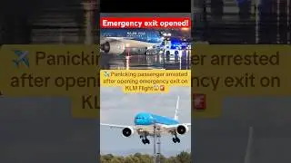 Panicking Passenger Opens KLM Emergency Exit! 😱🛫 #uk #aviation #usa #germany #fypシ #news #shorts