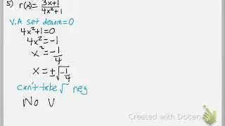 Math 111 : 3.6 part 2 #5 (Precalculus Tutorial : Rational Functions)