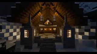 Snowy Mountain Cabin Tour - Minecraft RTX