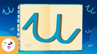 Letter U: cursive script - The alphabet for kids