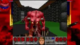 Doom 2 SNES - Map03 - The Gantlet (Rom hack)