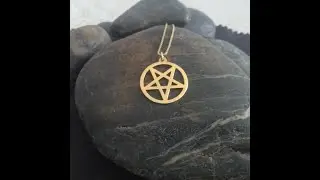 Pentagram Gothic Symbol Gold Pendant Necklace
